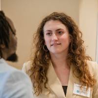 Tabor (right) talking to Samuel (left)